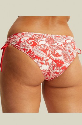 Bestform Braguita Bikini Estampado Paisley Rojo Rizada Cadera