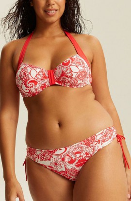 Bestform Braguita Bikini Estampado Paisley Rojo Rizada Cadera