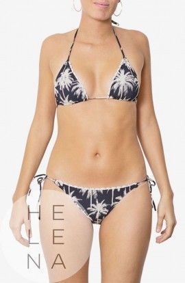 Dos Mares Bikini Filippa Trángulo Estampado Palm