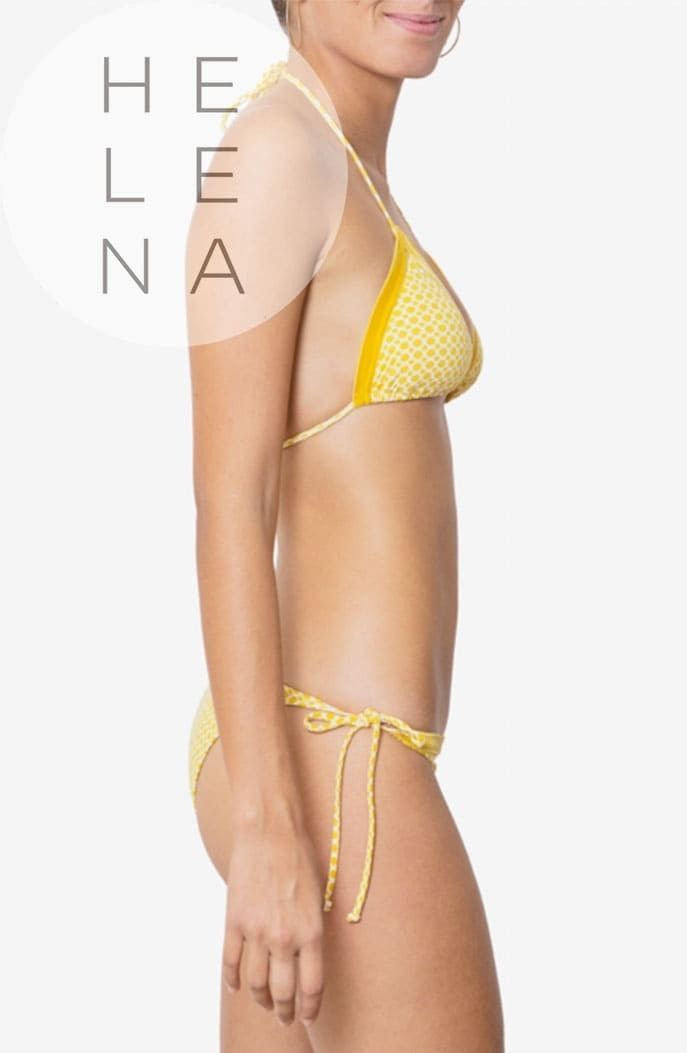 Dos Mares Bikini Sophie Trángulo Estampado Geométrico Amarillo