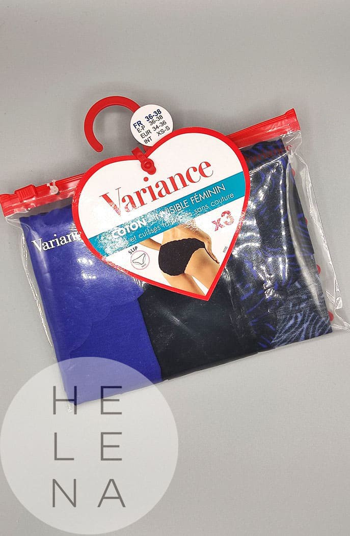 Variance Pack 3 Braguitas Estampado Blue Coton Sin Marcas